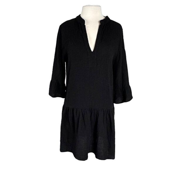 Monrow Black Easy Mini Dress XL - Picture 3 of 10